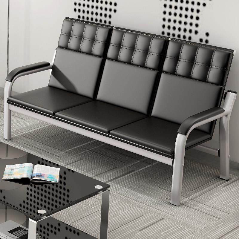 小户型商务办公沙发简约现代时尚三人会客接待办公室茶几组合长椅