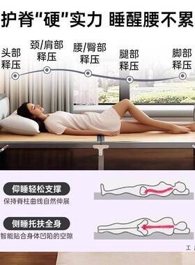 折叠床软包实米木床12985单人床客临人时拼床接床保姆新型宿舍硬