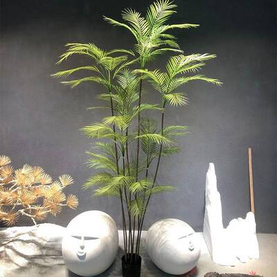 带仿真YS-06121绿植散尾葵绿植迷你葵盆栽盆散尾葵客厅绿造植仿真
