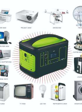 电源小二电源2000w户外储能电源12-24v电源应急电源153600ma