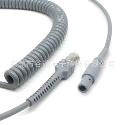 RJ50 TO lemo Spiral spring cable for communication device