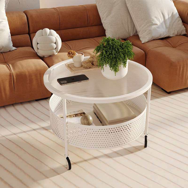 奶油风圆形小户型家用客厅玻璃小桌子轻奢现代酒店小圆桌网红茶几,3C数码配件,其它配件,淘宝优惠券,粉丝福利购,淘宝优惠卷