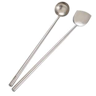 304长柄勺子厨师专用炒菜勺子打汤勺长把打菜勺不锈钢八两勺商用