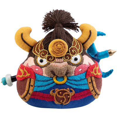 王的手创 刺绣手工diy材料包牛年平安福生肖自绣香囊平安符绣品