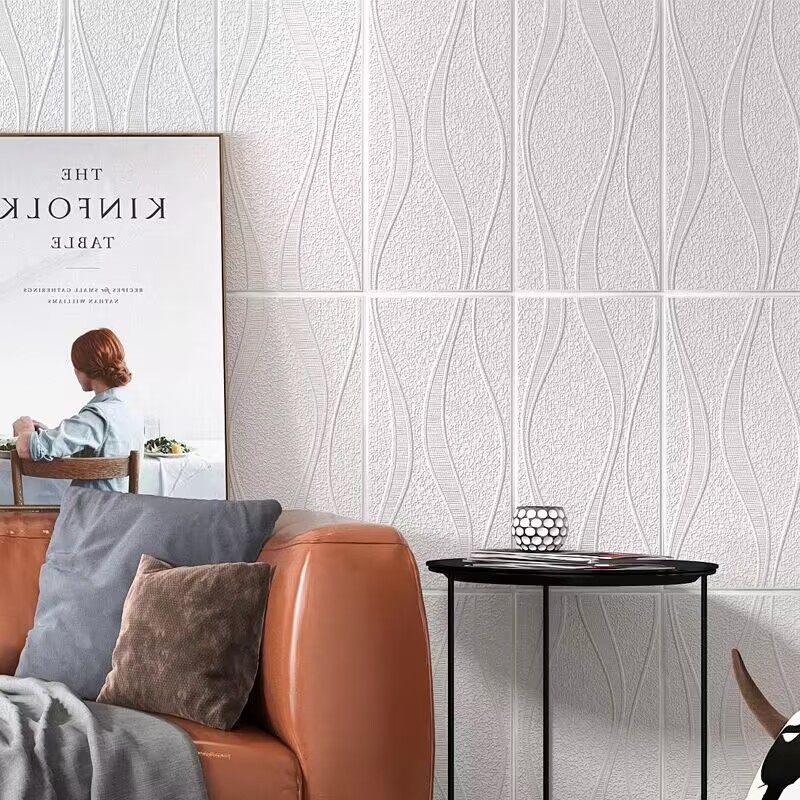 连续式白色墙贴自粘3d立体墙纸加厚客厅背景壁纸墙面装饰遮丑贴纸,家居饰品,软装墙贴,淘宝优惠券,粉丝福利购,淘宝优惠卷