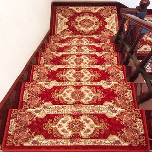 欧式楼梯地毯踏步垫免胶自粘实木楼梯垫台阶防滑垫子满铺转角定制