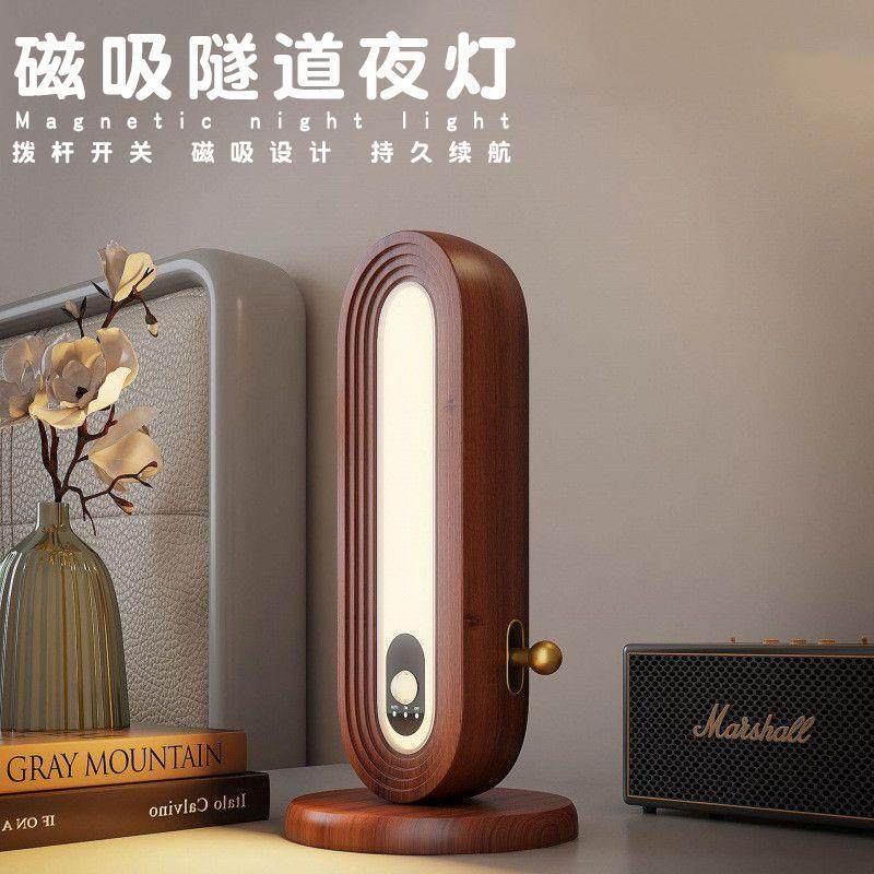 实木隧道氛围灯复古拨杆台灯卧室床头伴睡夜灯桌面高级磁吸夜灯,鲜花速递/花卉仿真/绿植园艺,割草机/草坪机,淘宝优惠券,粉丝福利购,淘宝优惠卷