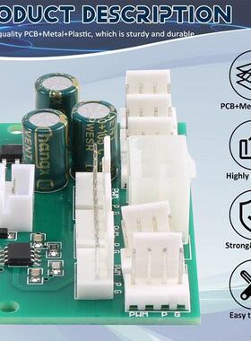 10个 绿色 PCB+塑料+金属 电脑4pin风扇控制器 调速器 集线器 暴