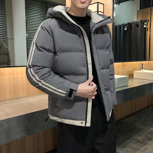 Binjie Autumn and Winter Mens Plus Size Cotton Coat Casual