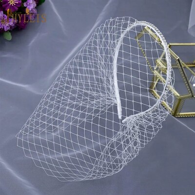 JM21 Black White Headband Veils for Bridal Charming Veil  fo
