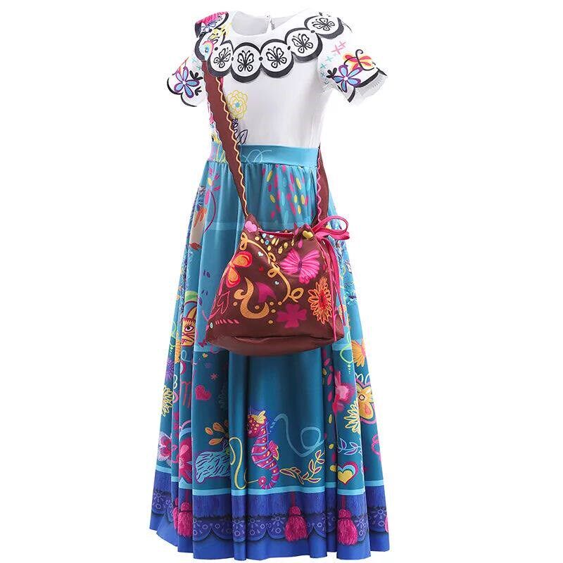 Charm Princess Dress Girls Cosplay Encanto Costume Children - 实物图