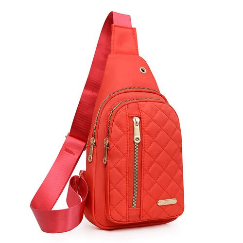 Womens Bag Fashion Casual Chest Bag Multi-layer Embroidered