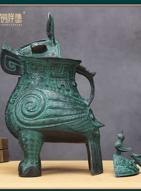 古青铜器妇好鸮尊工艺品摆件客厅办公室装饰品铜器文玩送礼佳品