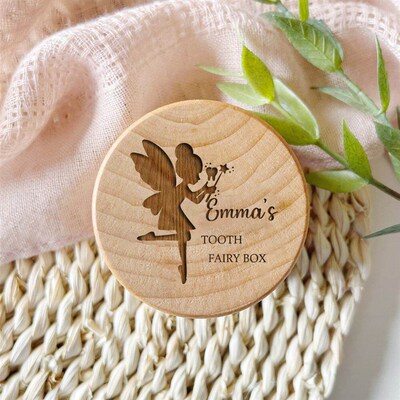 Personalised Engraved Baby Girls Tooth Box Keepsake Box for