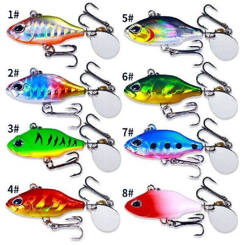 Rotating VIB Vibration Bait Spinner Spoon Fishing Lures