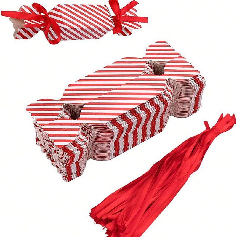 50pcs Paper Packaging Boxes Candy DIY Gift Box Christmas - 实物图