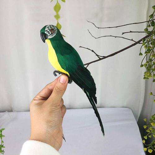 25cm Handmade Simulation Parrot Creative Feather Lawn Figuri