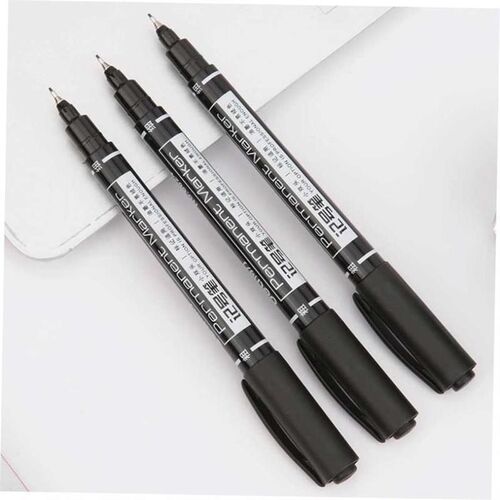 9pcs/Set Twin Tip Permanent Markers, Black, Red,Blue Ink, 1