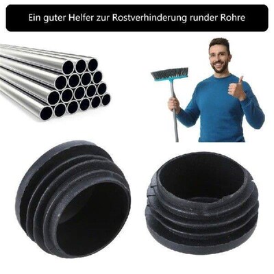 Round Pipe Closures set Robusts End Caps Easy Installs