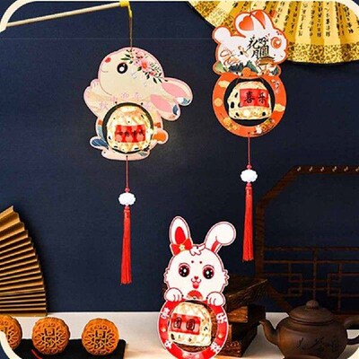 3D Middle Autumn Festival Lantern Weaving Hand Made