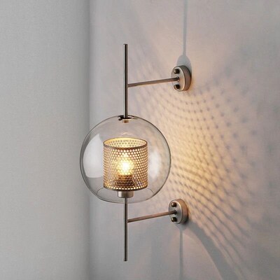 Modern Glass Wall Lamps Fixture Luminaire Sconce Lighting Be
