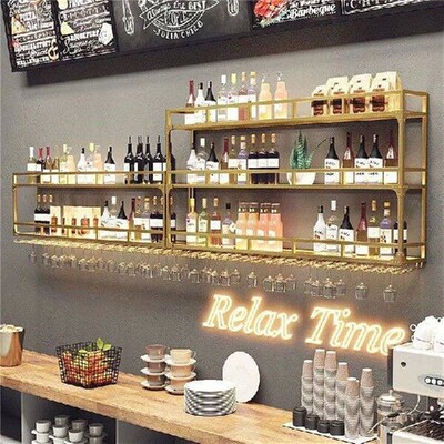 Nordic creative wine rack wall hanging wine cabinet bar