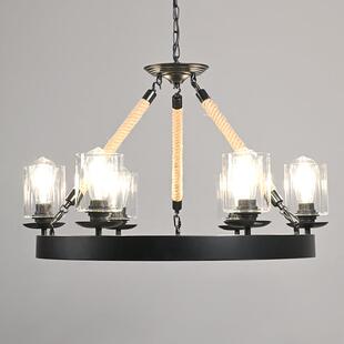 风创意个性麻绳理发店旧网咖餐厅咖啡复怀古工业吊灯铁586艺酒吧