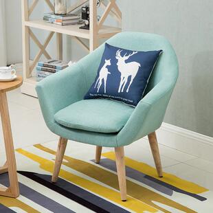 艺人沙发椅单子阳台休闲椅卧室客厅507沙发代北欧简约时尚现创布