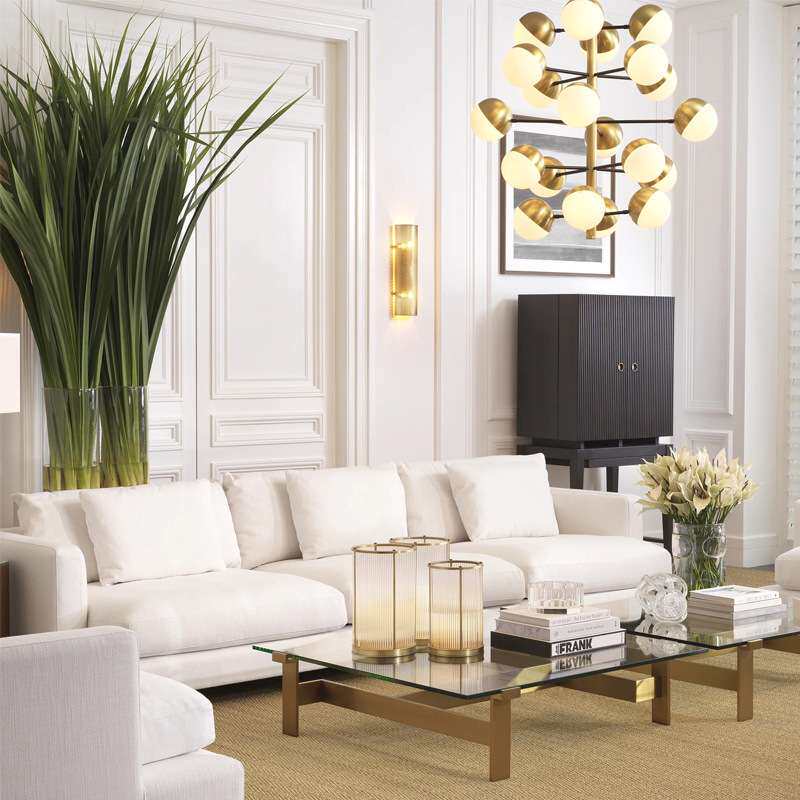 棉麻布艺沙发客厅转角贵妃位直排l型高脚高靠背可拆洗组合卧室