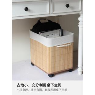 书包置物架桌下收纳筐办公室工位整理神器宿舍放包架子带轮可移动