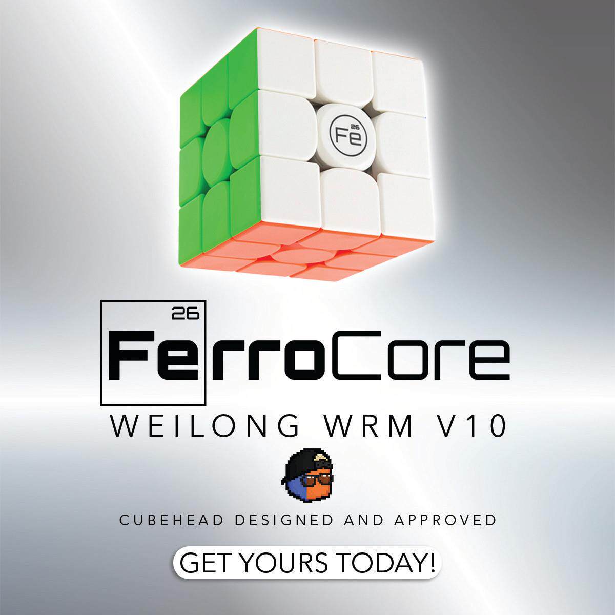 魔域威龙WRM V10魔方 铁轴球磁 CubeHead限定款 Ferrocore Fe26 - 实物图