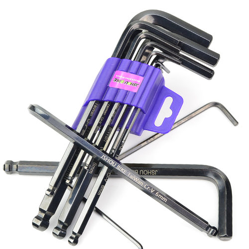 内六角扳手装 9件球头内六角螺丝刀10 8mm公制内六方扳手工具