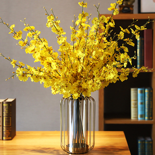 跳舞兰花瓶客厅茶几玄关电视柜装饰高端假花仿真花摆设花艺摆件花