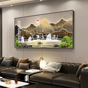 客厅沙发背景墙装饰画一整幅东墙农村自建房大厅挂画高级感大壁画