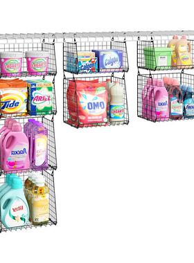 装四件悬挂式理洗衣房挂篮可折GL20-4BK叠洗篮衣房整线节省烘干机