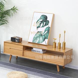 海户诗云电视贻厂家听实木电视柜北小型客厅落地柜双层抽屉影视柜