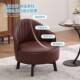 单QSKSF031人旋转沙发繁华包客围背厅靠阳台家用复古轻奢皮椅卧椅
