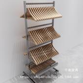 不锈服店衣架纳货架615仓库收直播间多层挂衣架钢裤 纳架带 夹收装