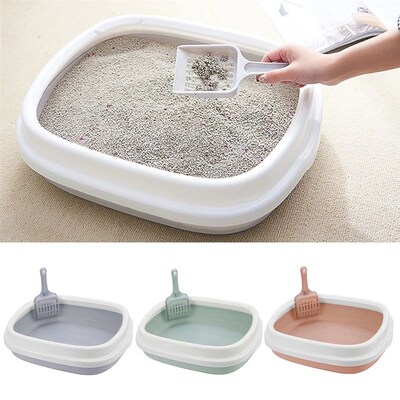 Excrement Training Sqand Litter Box Cat Dog Tray with Scoop