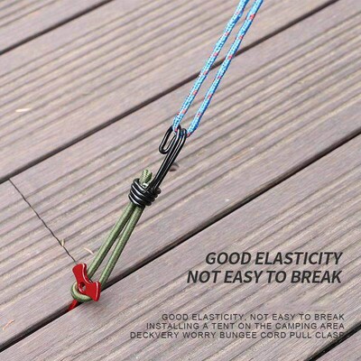 5/10/15/20pcs 15cm Tent Elastic Rope Cord with Hook Camping