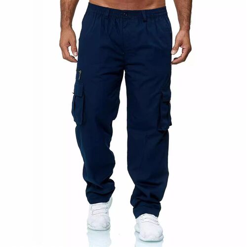 Mens  Casual Multi-pocket Loose Straight Overalls Outdoor P