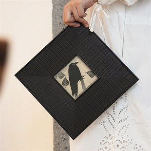 中古复古实木画框空框相框定制版画水彩油画装裱挂墙客厅装饰拼图