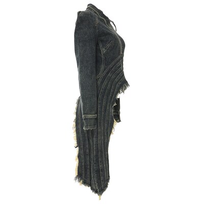 25 New Heavy Industry Irregular Cut Personalized Denim Jacke