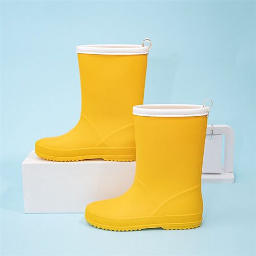 Solid Color Rain Boots, Mid-calf Rain Boots, Men And Women,