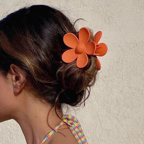 Korea Flower Shape Hair Claw Clip for Women Girls Barrette C