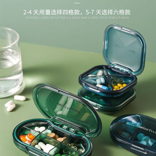 Pill Box Holder Weekly Medicine Storage Organizer Container