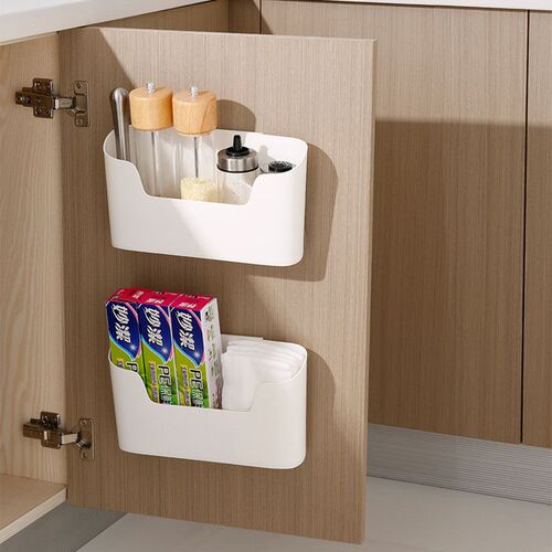 Kitchen Wall-mounted Adhesive Storage Rack Multifunctional C