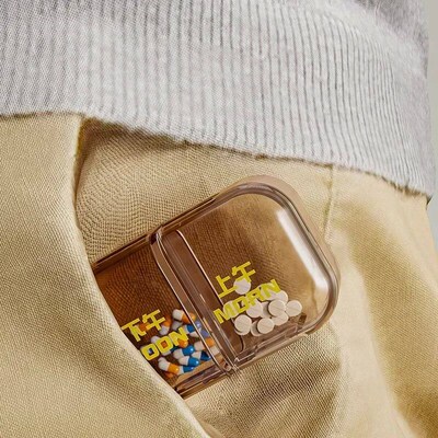 Pill Box Seven Days A Week Medication Dispenser Case Portabl