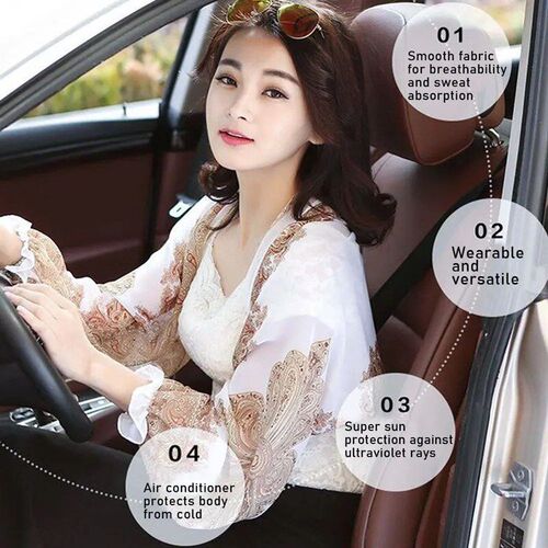 1PC Women Summer Anti-UV Arm Protection Sleeves Chiffon Shaw
