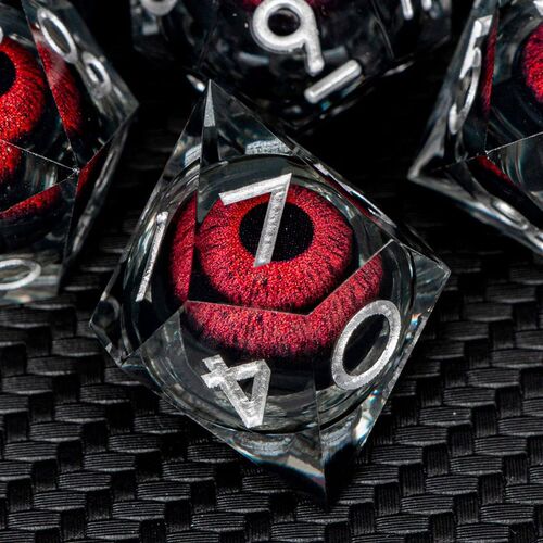 Dnd Liquid Flow Eye Dice Set & Ring D and D Sharp Edge Dice